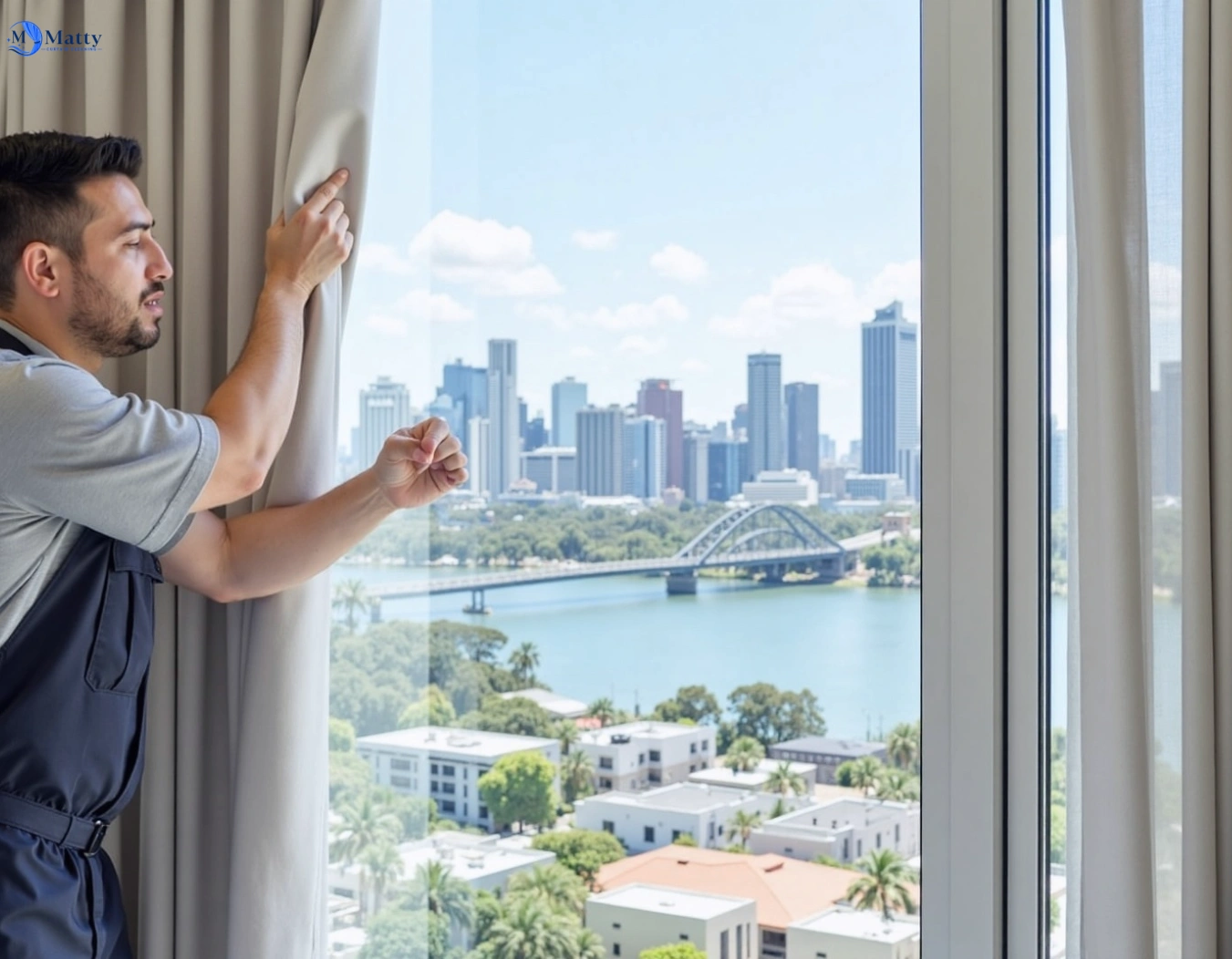Professional curtain steam cleaning service altona-north-vic QLD by Matty Curtain Cleaning